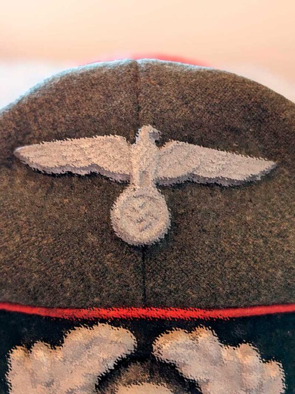 Casquette Alter Art Heer d’Officier d’artillerie: insigne aigle