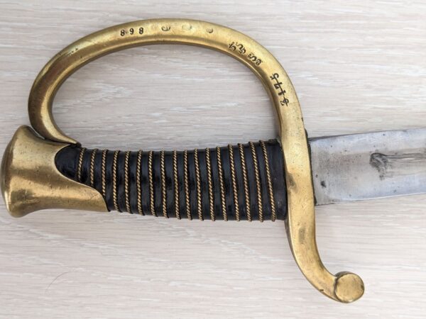 French model 1829 saber hilt: Officer's mounted artillery