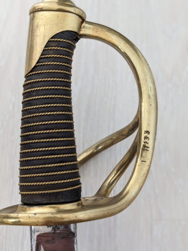 French light cavalry saber branch guard, model 1816