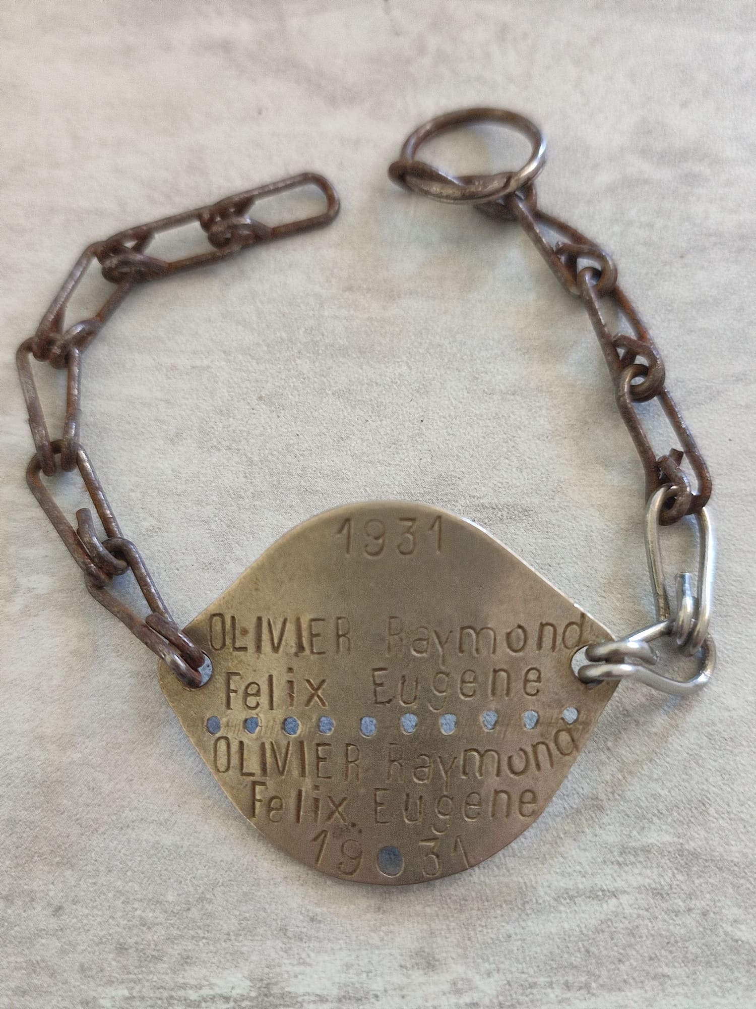 ww2 military dog tag bracelet