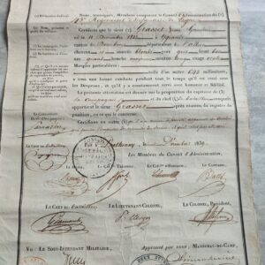 Certificate of good conduct of a grenadier of the French July Monarchy