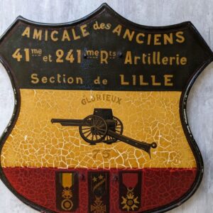 First World War French Memento Artillery Shield