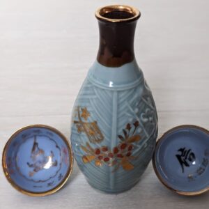 Japanese Bottle and Sake Cups, World War II