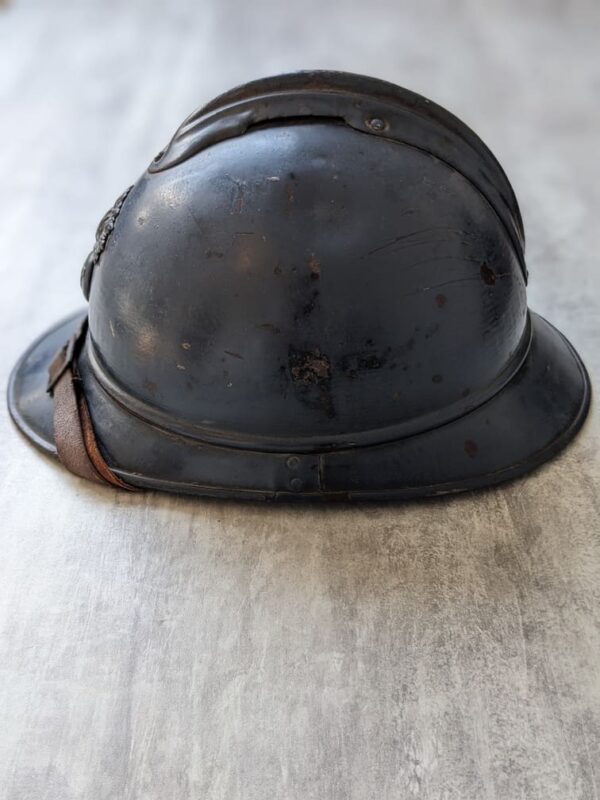 ww1 french helmet left side view