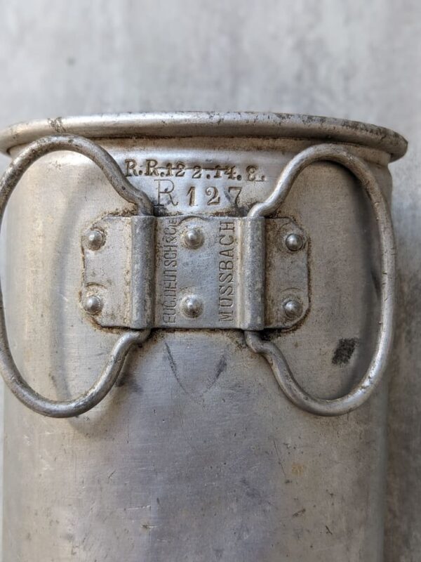 ww1 german drinking cup swiveling handles