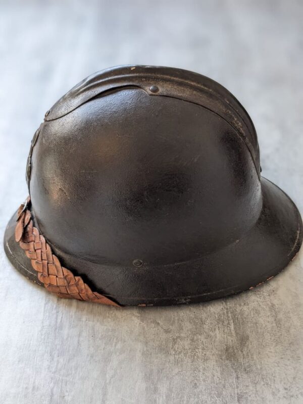 french engineer officer’s adrian helmet, commercial manufacture, left size view