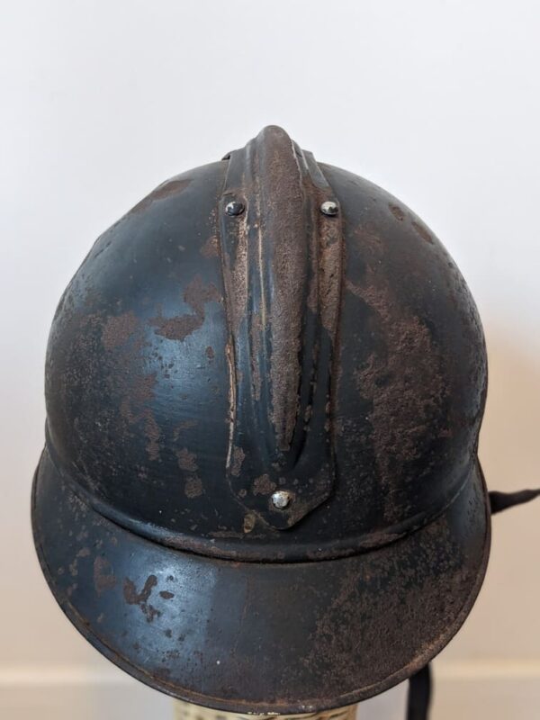 ww1 french engineer adrian helmet rear view