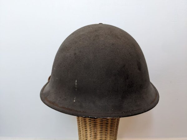 world war II british mkiii helmet rear view