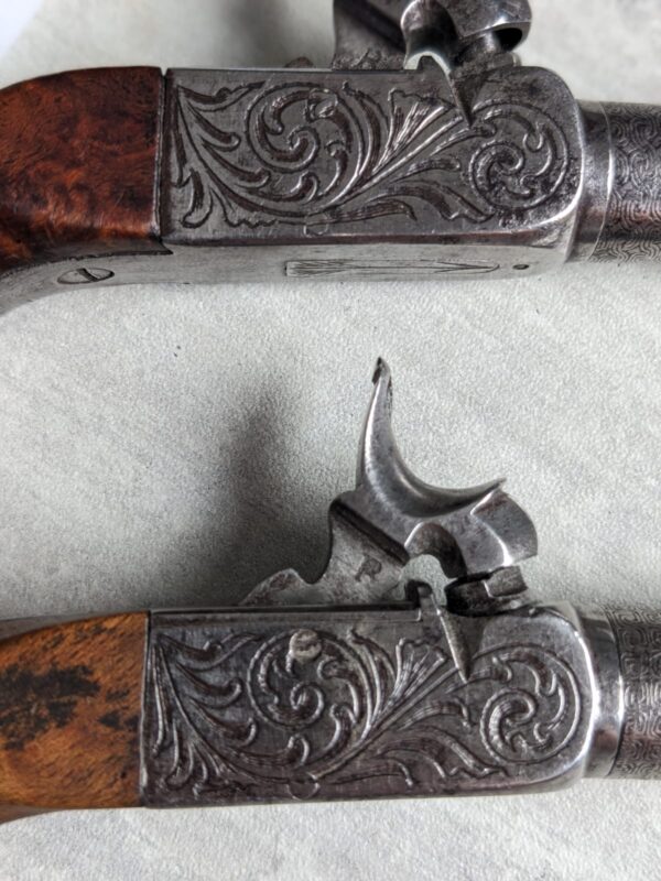 Pair of French Percussion Cap Box-Lock Pistols, circa 1840 / 1850 - Image 13