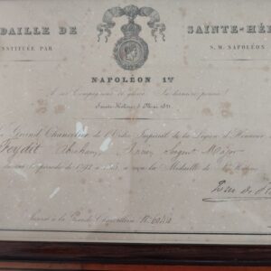 Médaille de Sainte Hélène avec son Diplôme: un Vétéran de la Campagne de Russie