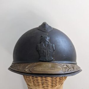 French Engineer Corps Adrian Helmet Model 1915 with “Soldier of the Great War” Plate