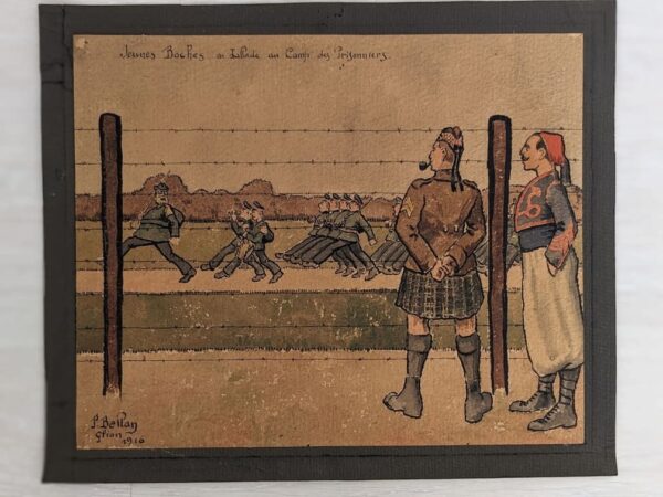 Watercolor, Souvenir of a Prisoner of War 1914–1918