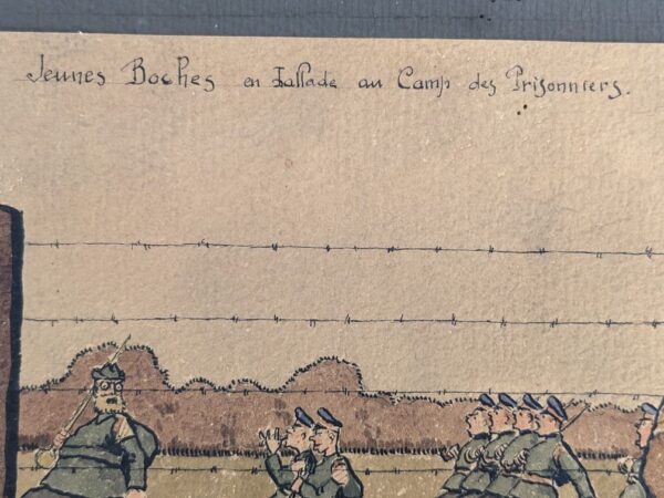 Watercolor, Souvenir of a Prisoner of War 1914–1918 - Image 3