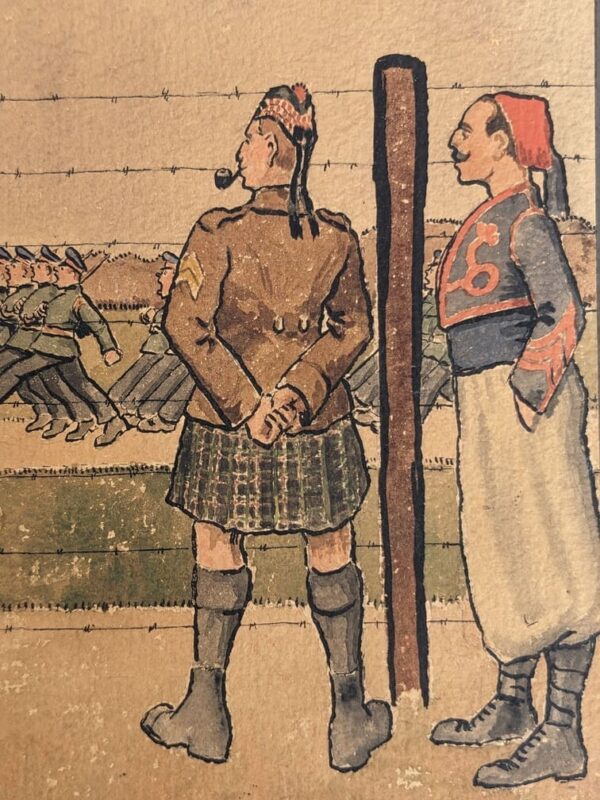 Watercolor, Souvenir of a Prisoner of War 1914–1918 - Image 2