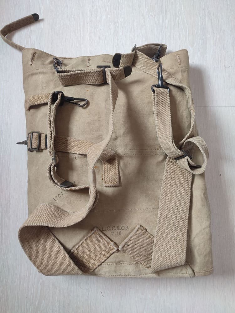 U.S. M-1910 Haversack with Entrenching Tool Cover and Blanket - Image 12