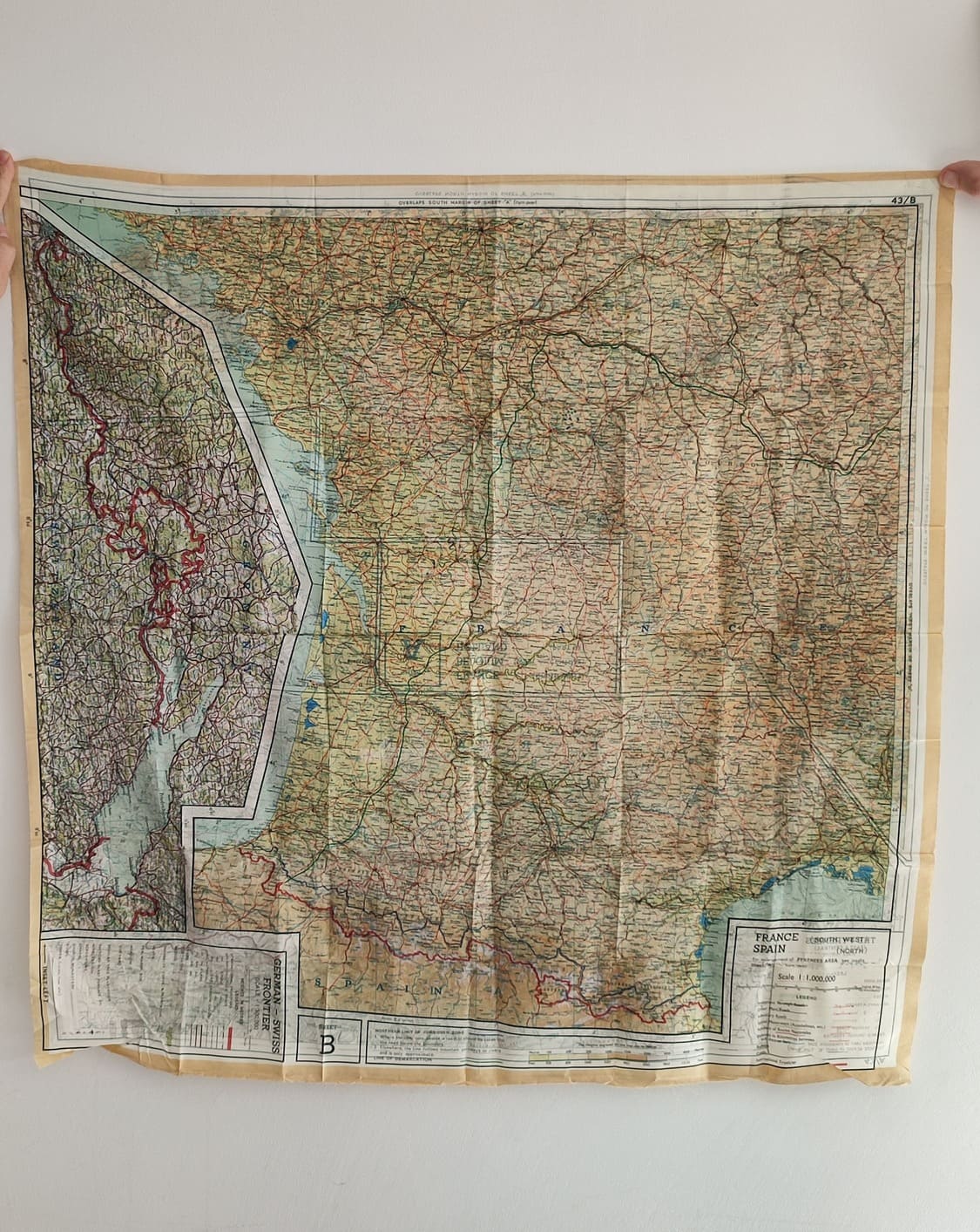 WW2 Silk Escape Map, Sheet 43 A/B - Image 2