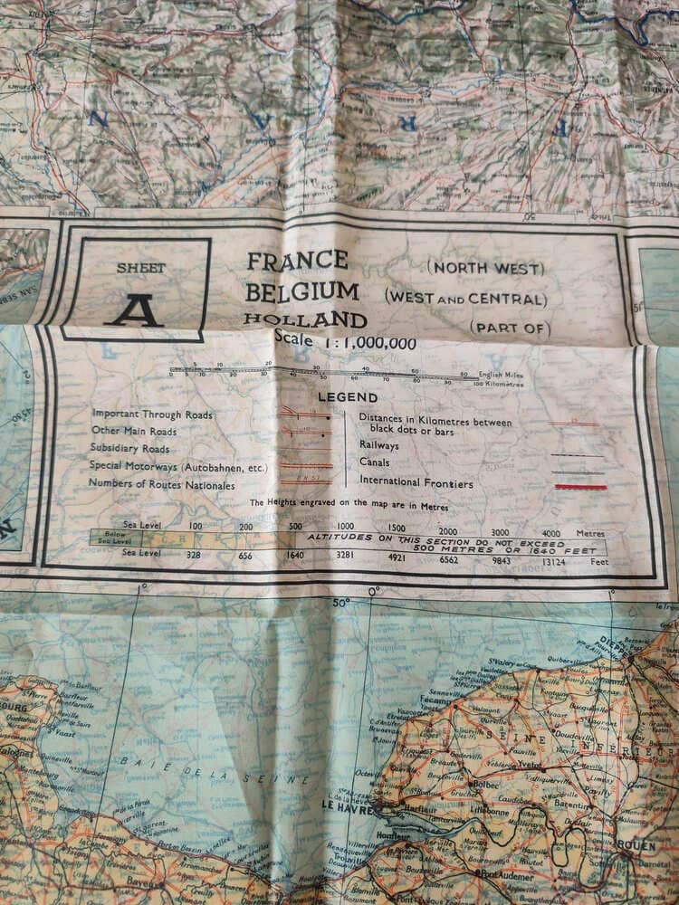 WW2 Silk Escape Map, Sheet 43 A/B - Image 3