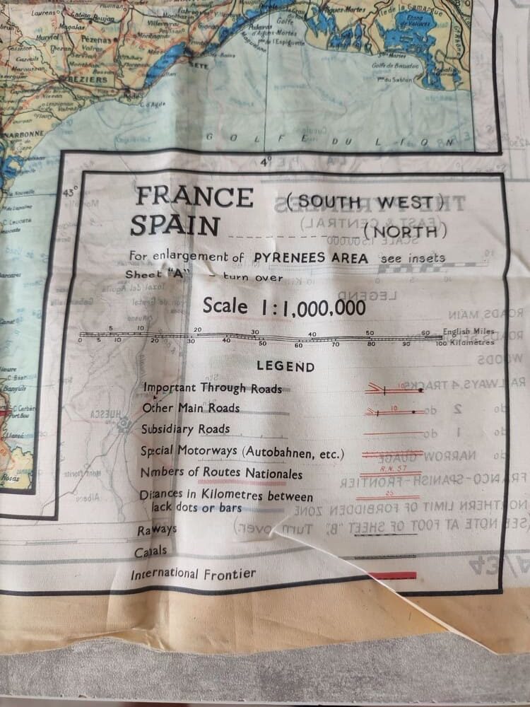 WW2 Silk Escape Map, Sheet 43 A/B - Image 6