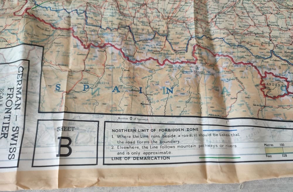 WW2 Silk Escape Map, Sheet 43 A/B - Image 7