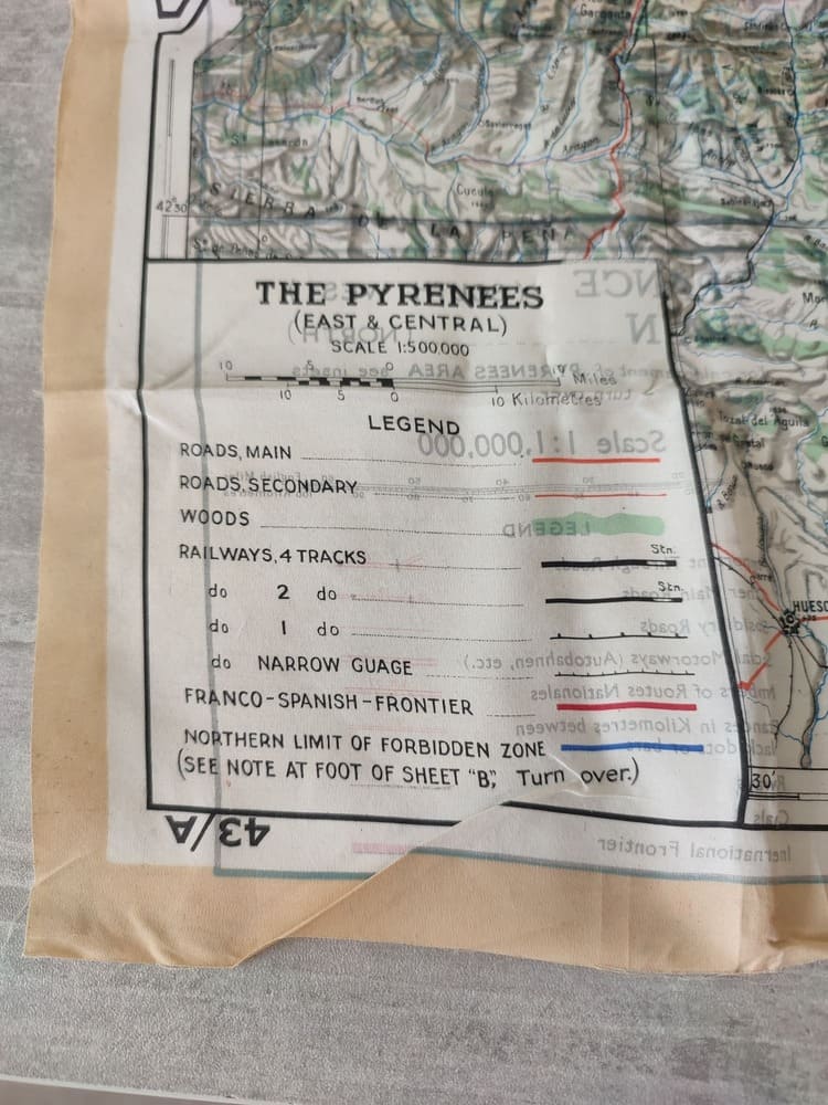 WW2 Silk Escape Map, Sheet 43 A/B - Image 8