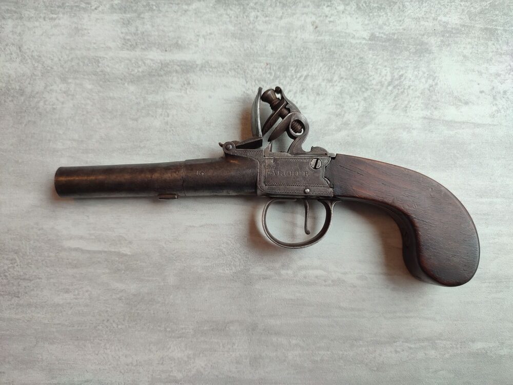Pistolet à Coffre à Silex Archer, London, vers 1790 – Image 2