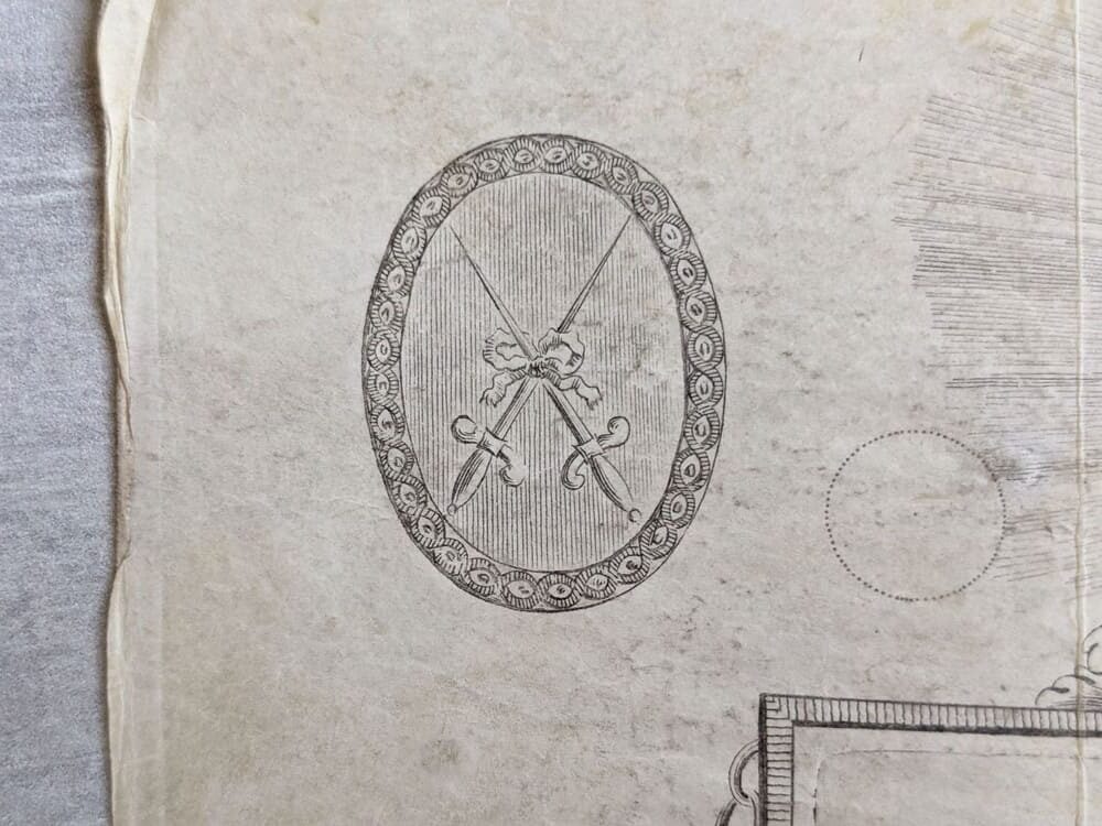 French Vellum Certificate of the Medallion or Order of the Two Swords, Stamped Signature of Louis Le Bègue Du Portail, Former Tactical Adviser to George Washington - Image 3