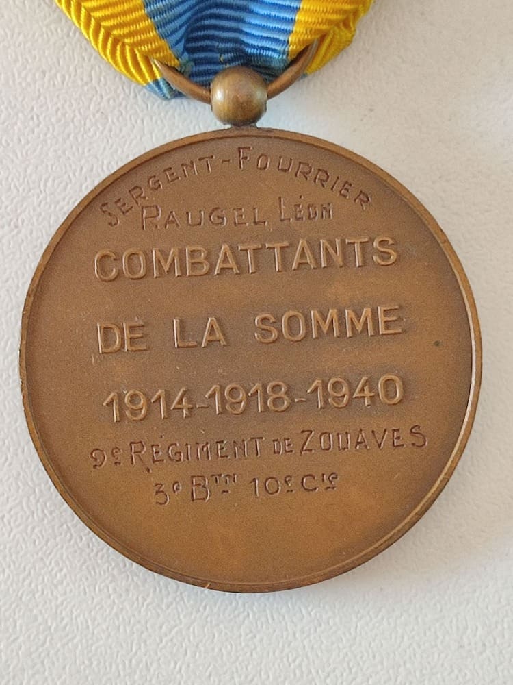 Set of Two Medals Awarded to a Zouave: Battles of the Marne and the Somme - Image 6