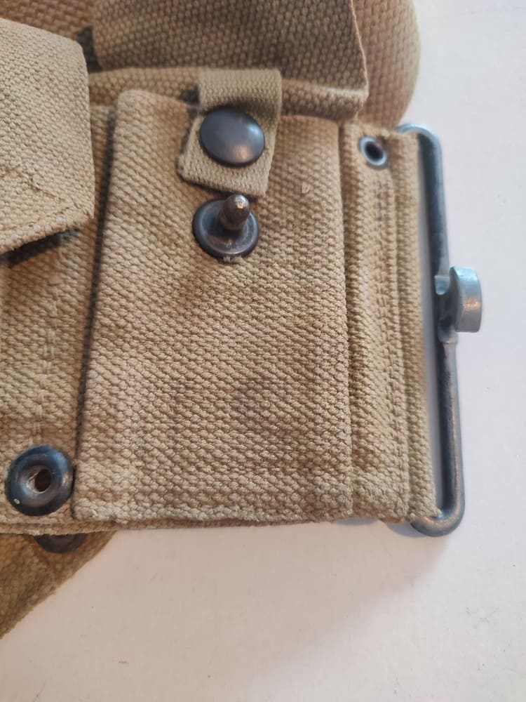 WWII US M-1923 Cartridge Belt with M-1924 First Aid Pouch - Image 8