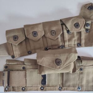 WWII US M-1923 Cartridge Belt with M-1924 First Aid Pouch
