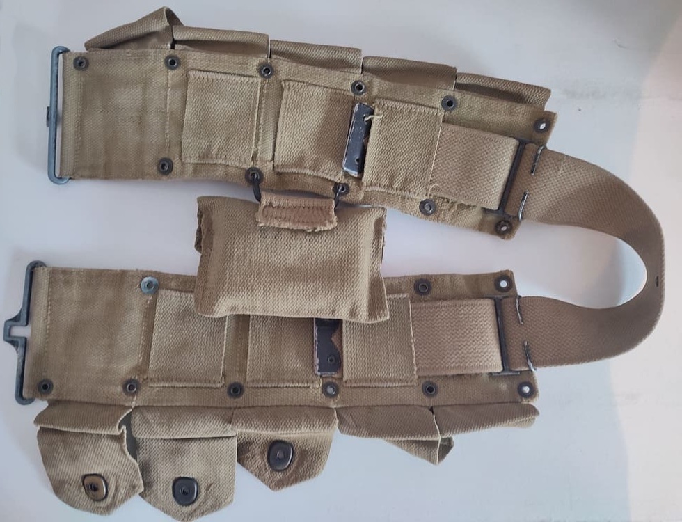 WWII US M-1923 Cartridge Belt with M-1924 First Aid Pouch - Image 2