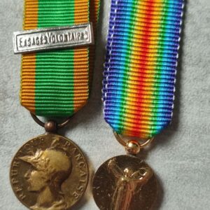 Lot of Nine French Miniature Medals ww1/ww2