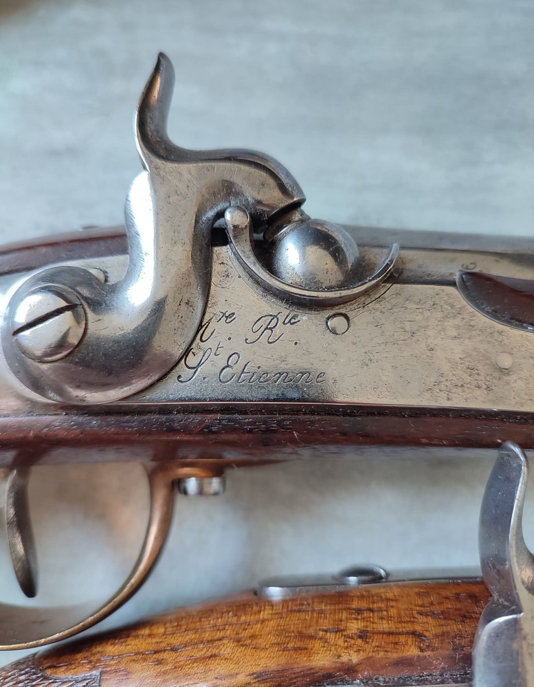 Pareja de Pistolas Francesas de Oficial de Caballería, Modelo 1816/22 - Imagen 4