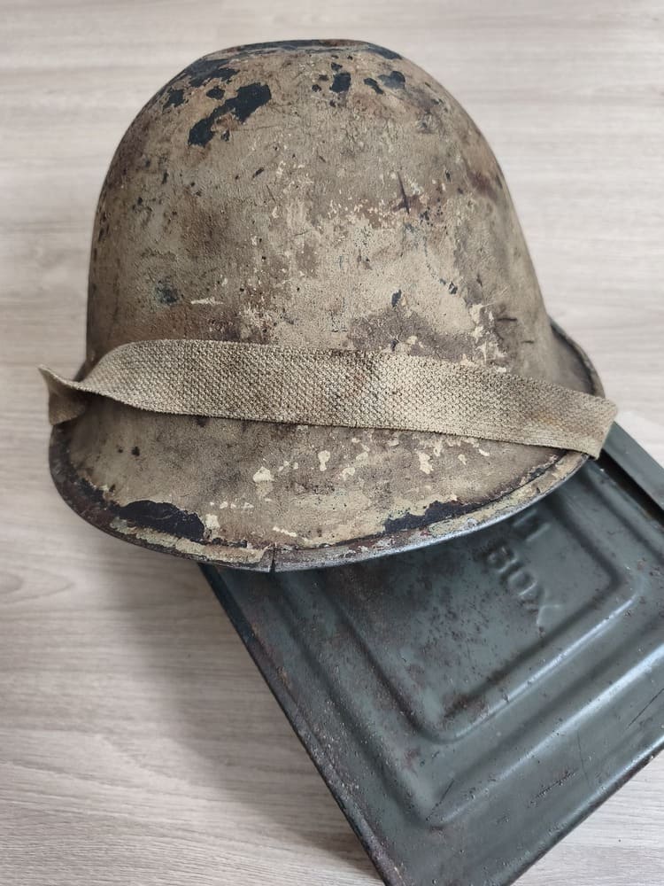 British Mk III "Turtle" Helmet with Normandy Sand Camouflage
