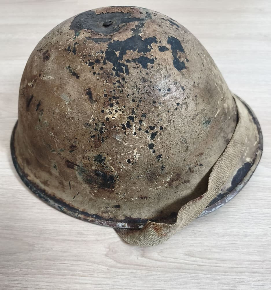 British Mk III "Turtle" Helmet with Normandy Sand Camouflage - Image 5