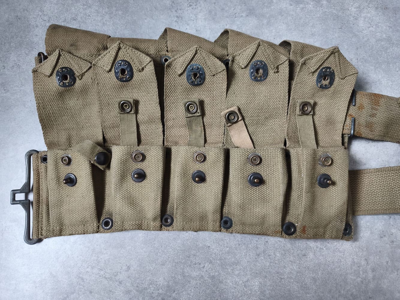 WWII US M-1923 Cartridge Belt - Image 3