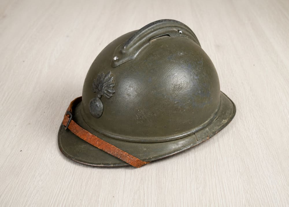Model 1915 Adrian Infantry Helmet, Reconditioned in 1940