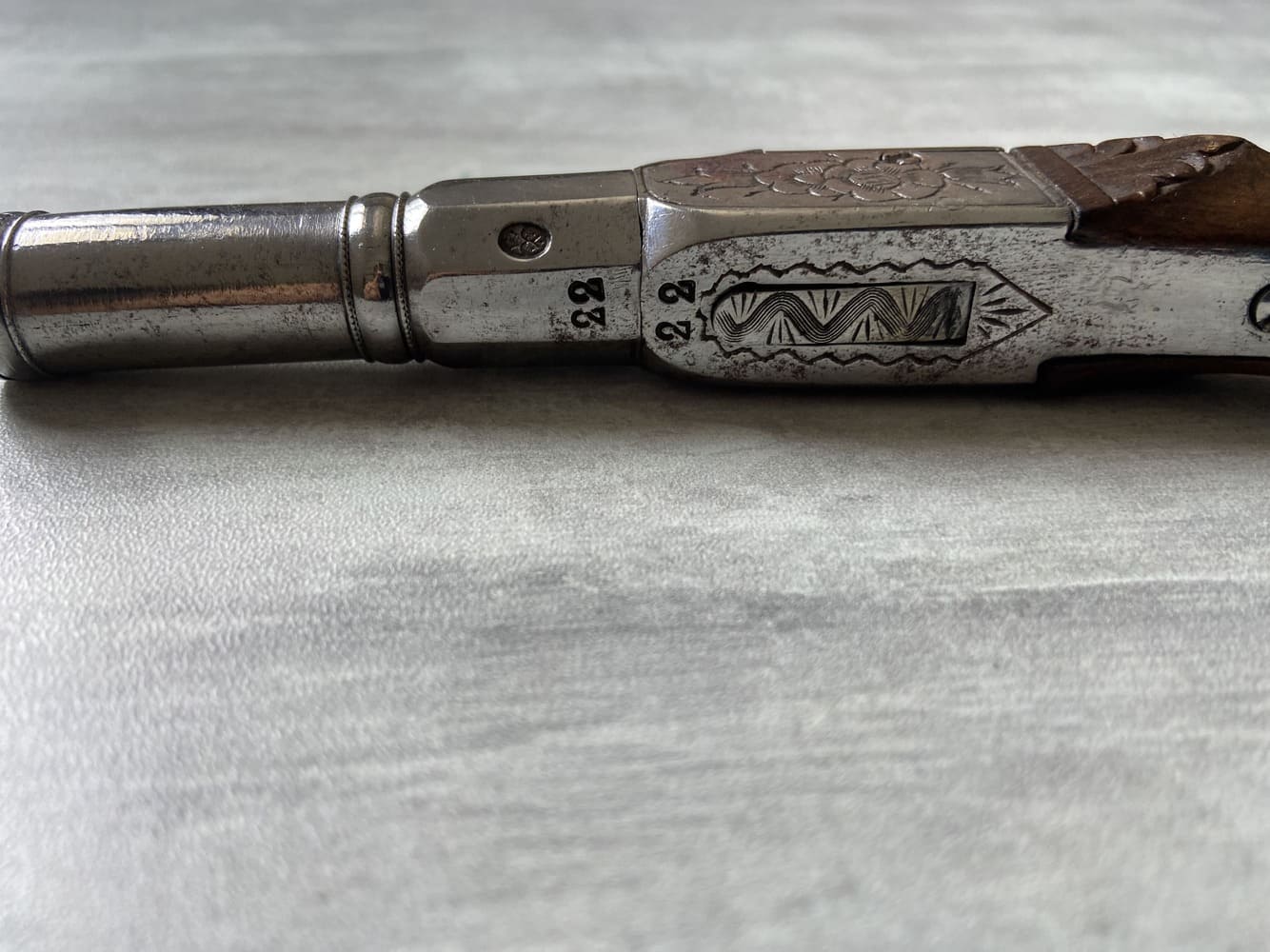 Small Boxlock Percussion Pistol, France, circa 1860 - Image 4