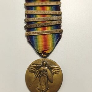 US WWI Victory Medal, 5 Campaign Clasps