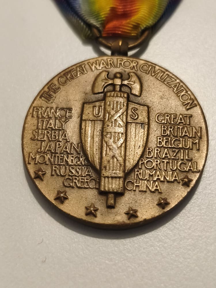 US WWI Victory Medal, 2 Clasps - Image 5