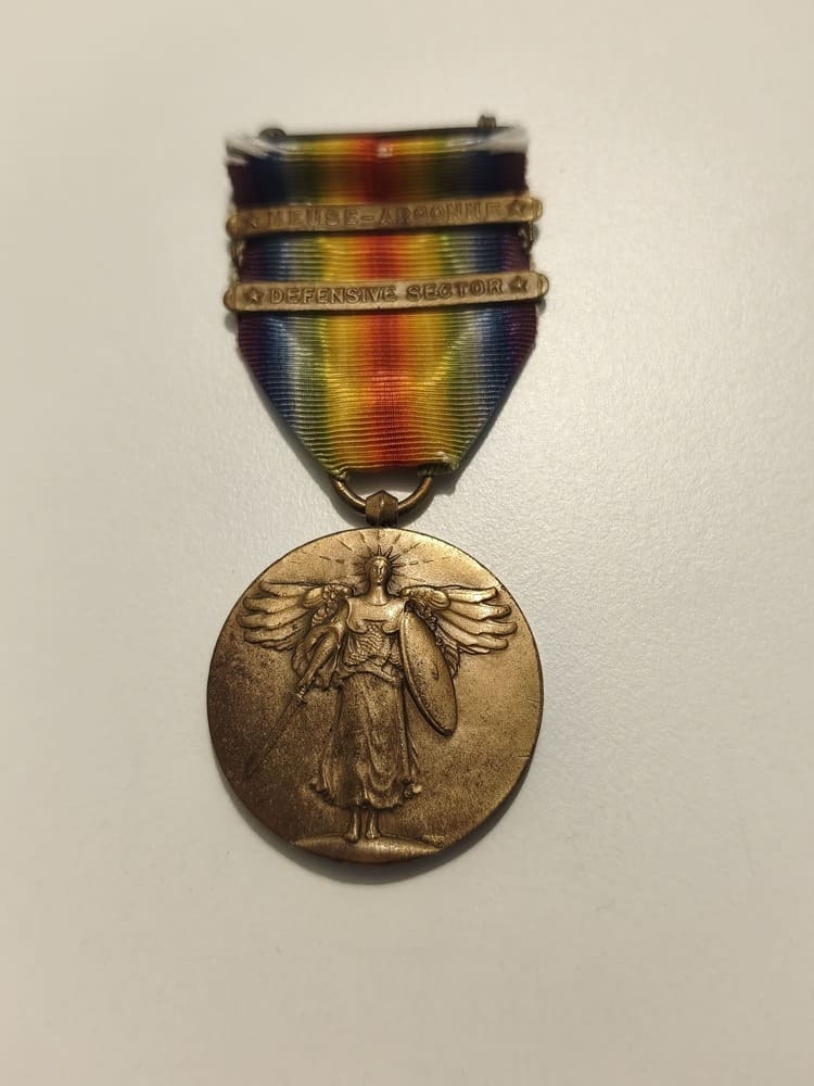 US WWI Victory Medal, 2 Clasps