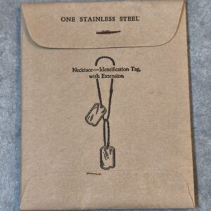 US Dog Tag Chains, World War II